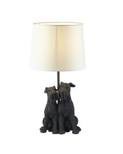 Endon Lighting - Westie - 106794 - Black Natural Table Lamp With Shade