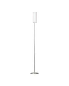 Eglo Lighting - Troy 3 - 85982 - Satin Nickel White Glass Floor Lamp