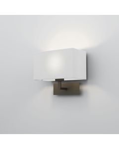 Astro Lighting - Park Lane Grande 1080045 & 5001001 - Bronze Wall Light with White Shade