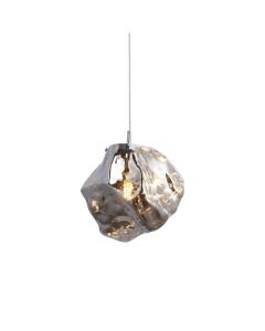 Endon Lighting - Rock - 97654 - Chrome Glass Ceiling Pendant Light