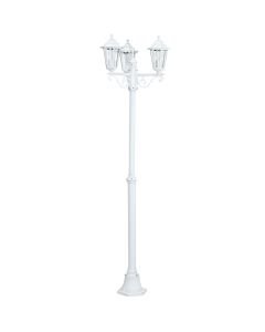 Eglo Lighting - Laterna 5 - 22996 - White Clear Glass 3 Light IP44 Outdoor Lamp Post