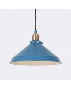 Maxwell - Mirage Blue Brushed Copper Ceiling Pendant Light