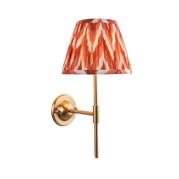 Endon Lighting - Dome T Bar & Zigzag 20cm - 115976 - Aged Brass Orange Wall Light
