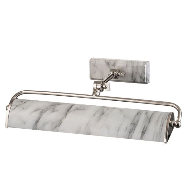 Elstead Lighting - Winchfield - WINCHFIELD-PLM-PN-WM - Nickel White Marble 2 Light Picture Wall Light