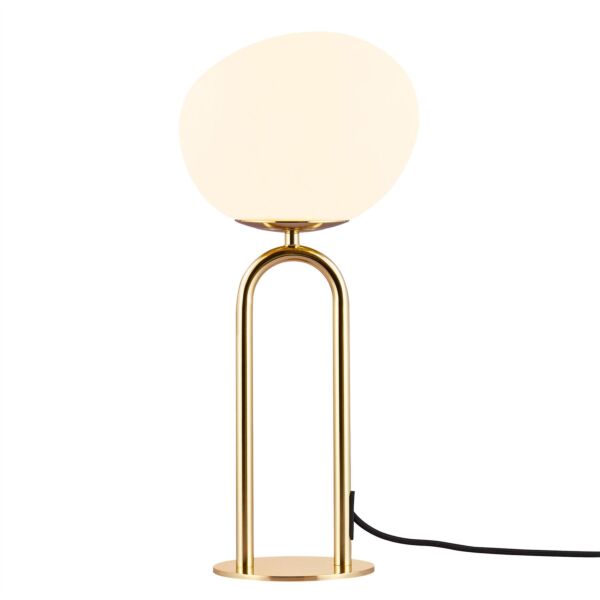Nordlux - Shapes - 2120055035 - Brushed Brass Opal Glass Table Lamp