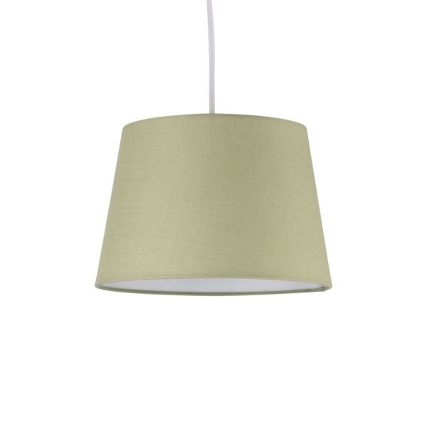 Sage Green Cotton 23cm Tapered Cylinder Pendant or Lamp Shade
