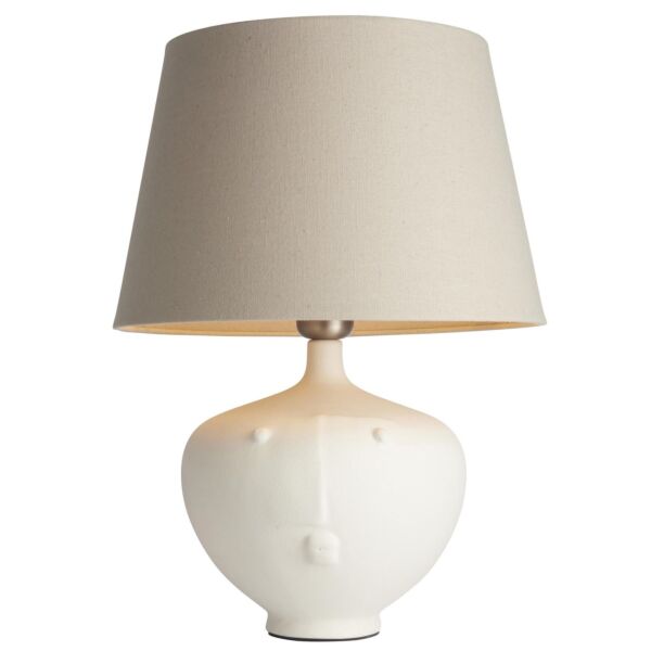 Endon Lighting - Mrs - 98387 - White Grey Ceramic Table Lamp With Shade