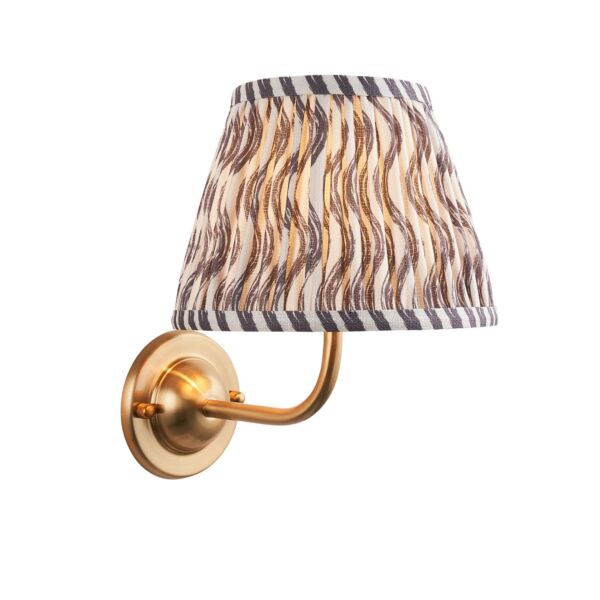 Endon Lighting - Dome Arc & Ripple 20cm - 115958 - Aged Brass Grey Wall Light