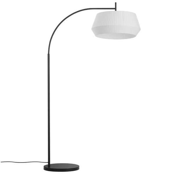 Nordlux - Dicte - 2112414001 - Black White Pleated Floor Reading Lamp