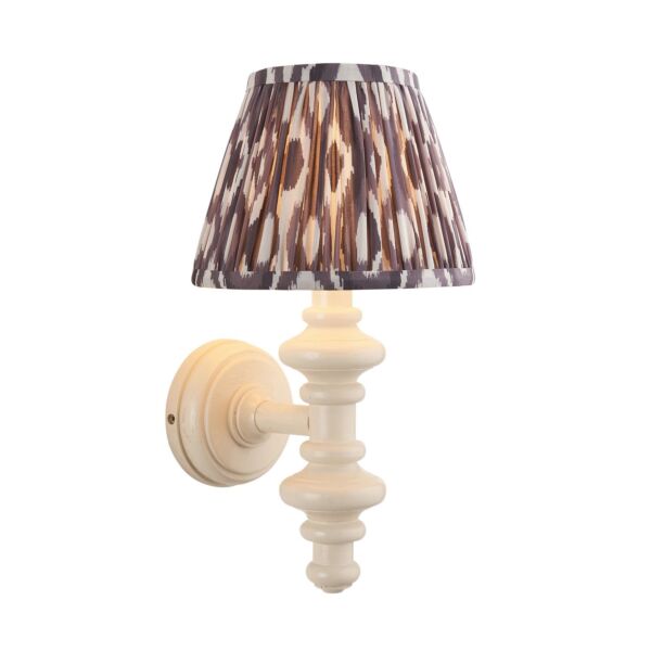 Endon Lighting - Carnaby & Ikat 20cm - 114445 - White Grey Wall Light