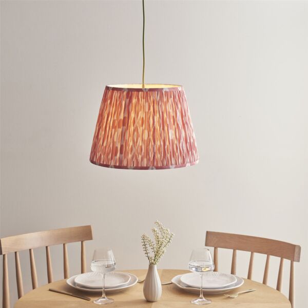 Endon Lighting - Eltham - 115248 - Aged Brass Pink Ceiling Pendant Light