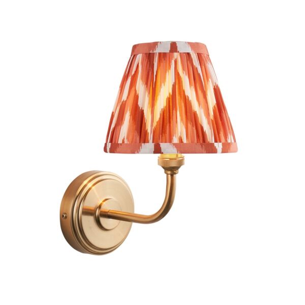 Endon Lighting - Step Arc & Zigzag 16cm - 115751 - Aged Brass Orange Wall Light