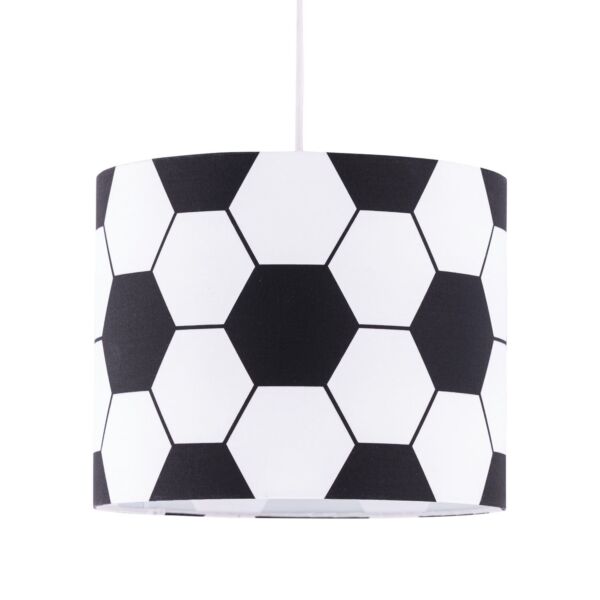 Footie - Black and White Football Pendant Shade