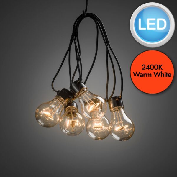 Konstsmide - Festoon LED light set 20 amber bulb - 2379-800EE