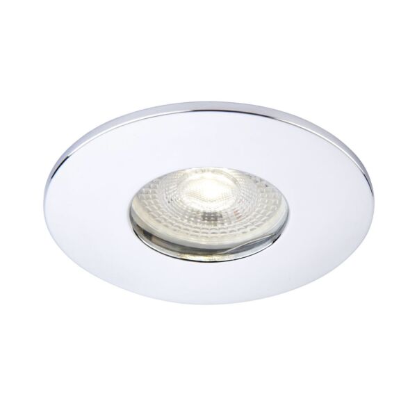 Saxby Lighting - Saxby ShieldONE 75 - 109808 & 113303 - Chrome IP65 Fixed Bathroom Recessed Fire Rated Ceiling Downlight