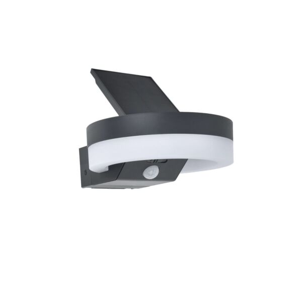 Lutec - Runda - 6915801335 - LED Dark Grey Opal IP54 Solar Outdoor Wall Washer Light