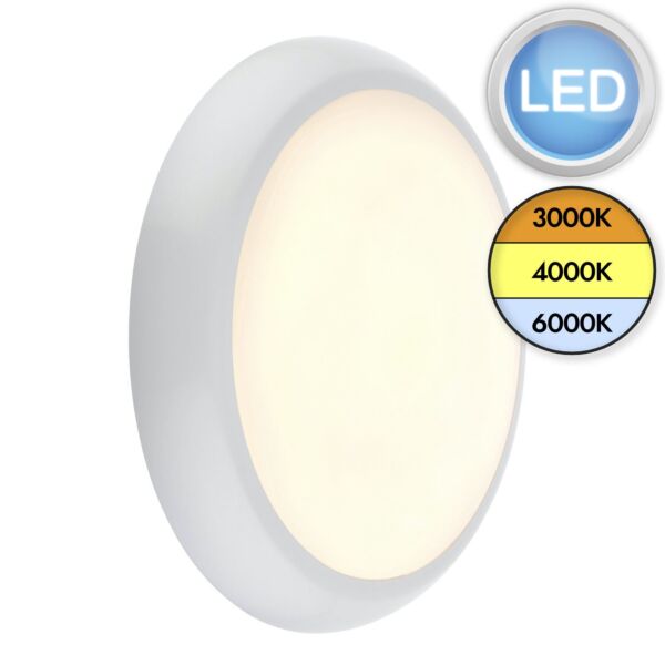 Saxby Lighting - Core CCT - 110966 - LED White Opal IP65 Outdoor Sensor Bulkhead Light