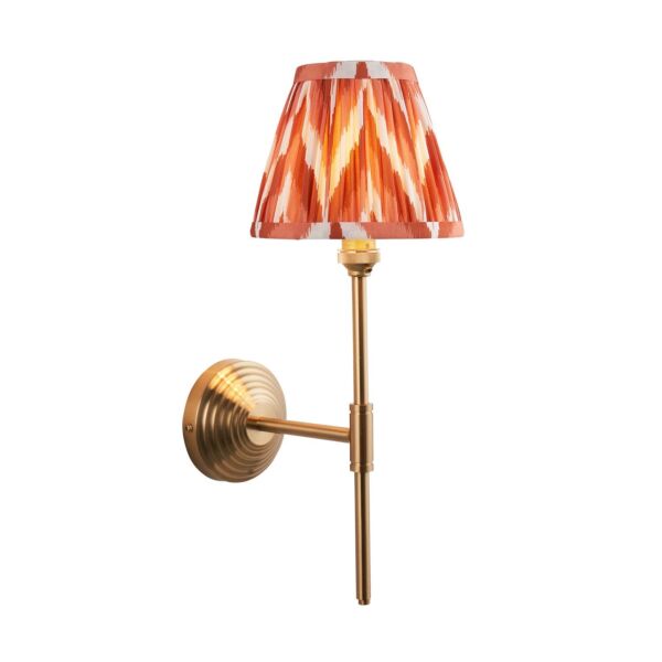 Endon Lighting - Obelisk T Bar & Zigzag 16cm - 115697 - Aged Brass Orange Wall Light