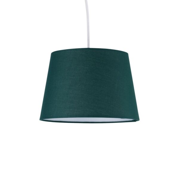 Dark Green Cotton 23cm Tapered Cylinder Pendant or Lamp Shade