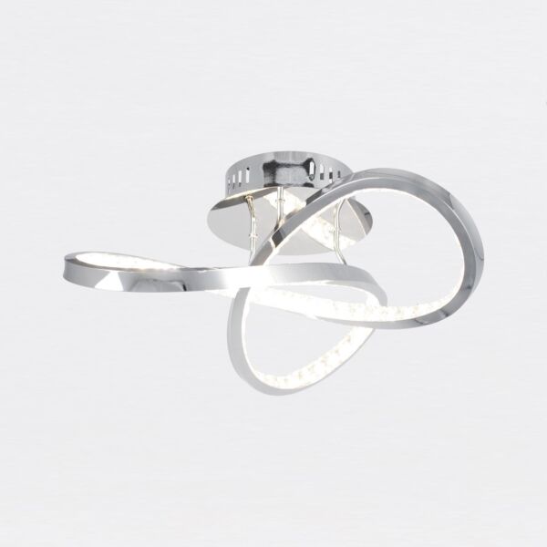 Jewelled Chrome LED Loop Ceiling Light