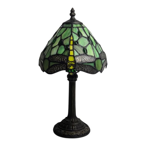 Laurel - Green Tiffany Dragonfly 36cm Table Lamp