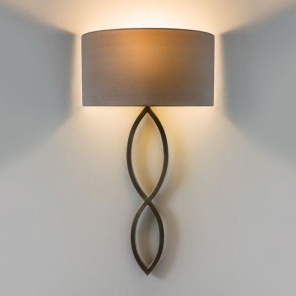 Astro Lighting - Caserta 1349010 & 5026003 - Bronze Wall Light with Oyster Shade