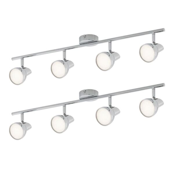 Set of 2 Apollo - Polished Chrome 4 Way Adjustable LED Spotlights
