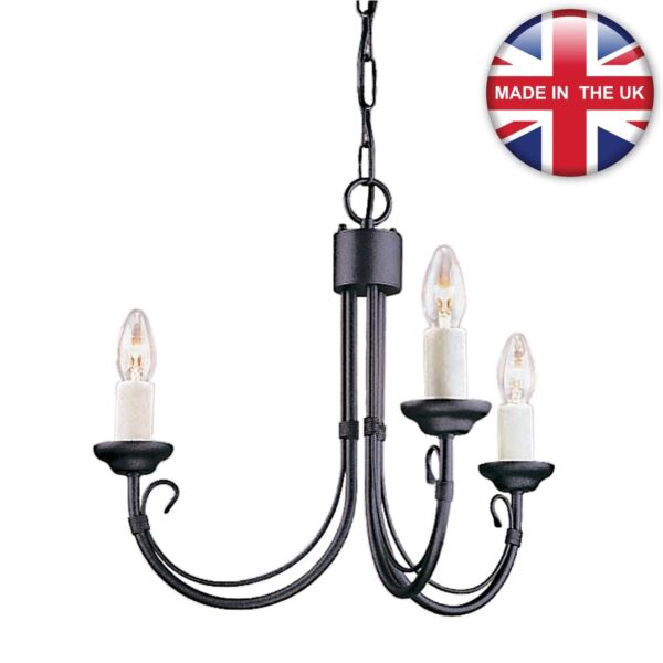 Elstead - Chartwell CH3-BLACK Chandelier