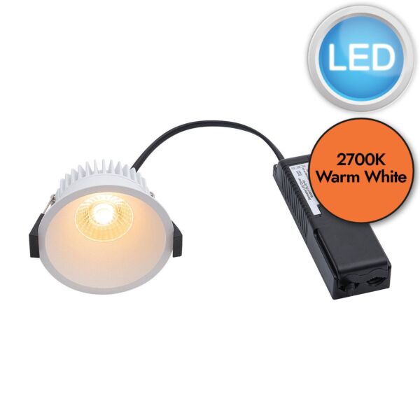 Nordlux - Albric - 2310340001 - LED White Matt IP44 Bathroom Recessed Ceiling Downlight