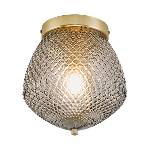 Nordlux - Orbiform - 2010656047 - Brass Smoked Glass Flush Ceiling Light