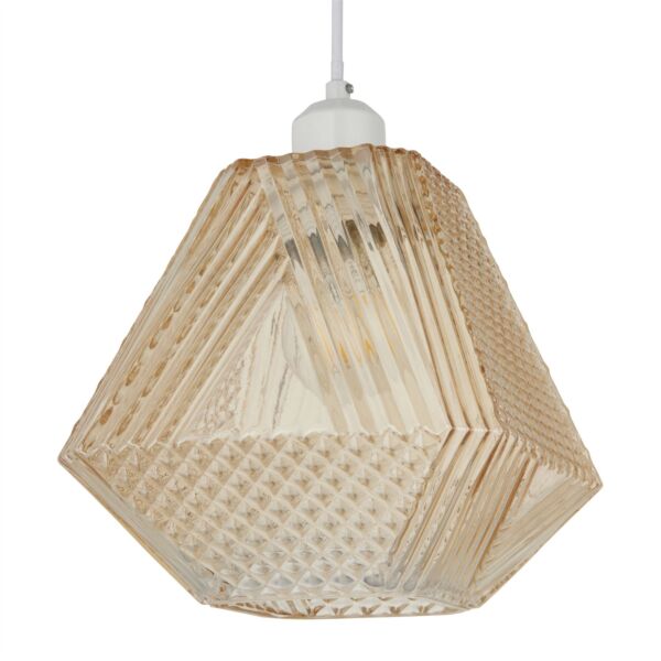 Prism - Champagne Glass Easy Fit Glass Pendant Shade