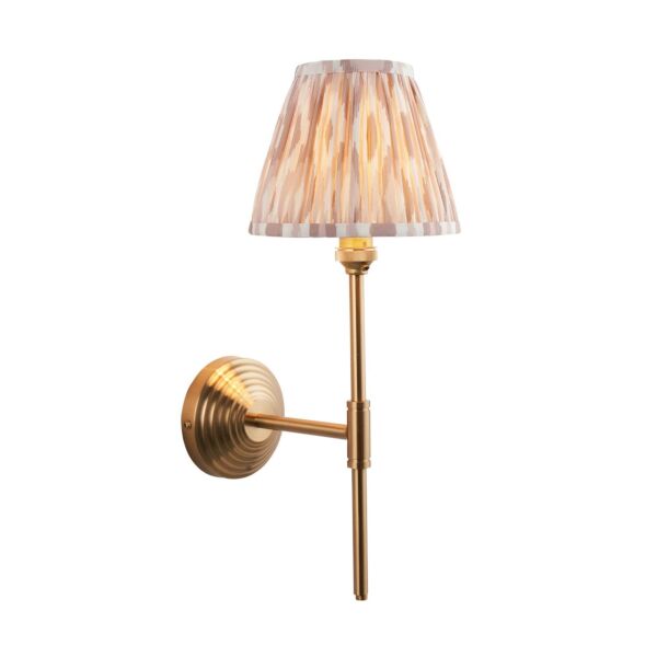 Endon Lighting - Obelisk T Bar & Ikat 16cm - 115702 - Aged Brass Neutral Wall Light