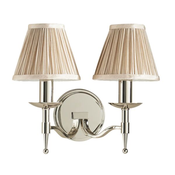Interiors 1900 - Stanford - 63656 - Nickel Beige 2 Light Wall Light
