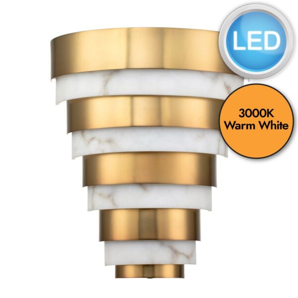 Quintiesse - Echelon - QN-ECHELON-W - LED Heritage Brass Wall Washer Light