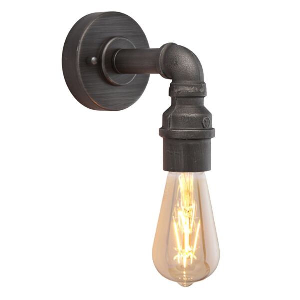 Endon Lighting - Pipe - 78765 - Antique Pewter Wall Light