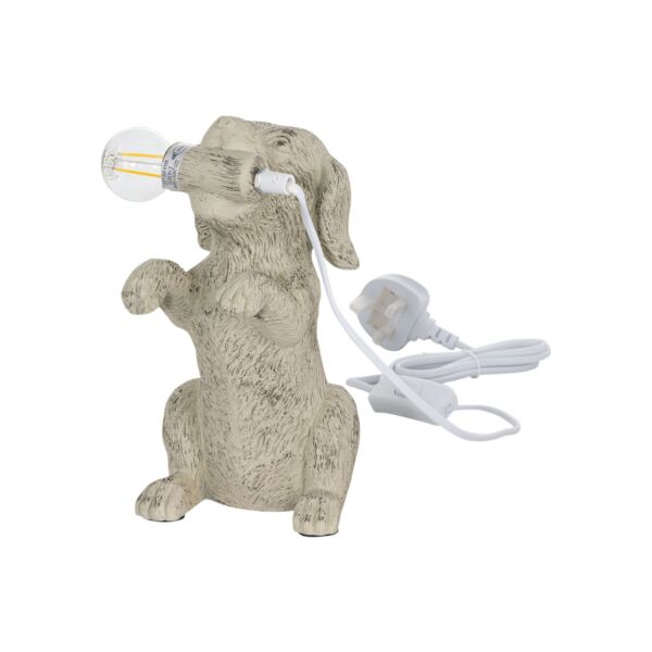 Rufus - Natural Dog Table Lamp
