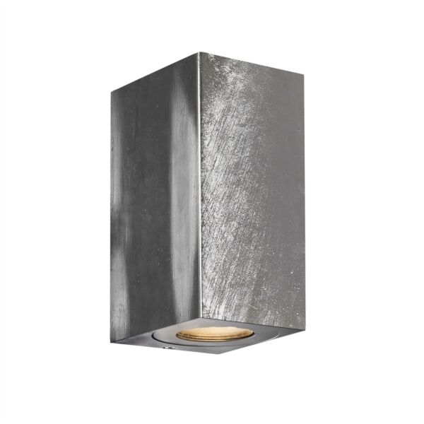 Nordlux - Canto Maxi Kubi 2 - 49731031 - Galvanized Steel Clear Glass 2 Light IP44 Outdoor Wall Washer Light