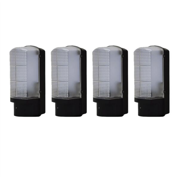 Set of 4 Meridian - Outdoor LED Wall Lights with Dusk Dawn Sensor