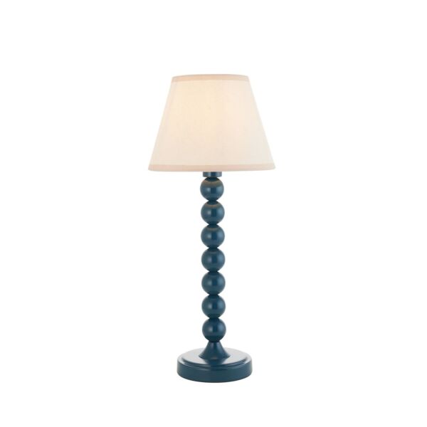 Endon Lighting - Higgledy & Ivy 20cm - 116274 - Blue Vintage White Table Lamp With Shade