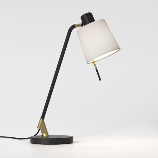 Astro Lighting - Edward - 1441003 & 5013029 - Black Putty Table Lamp With Shade