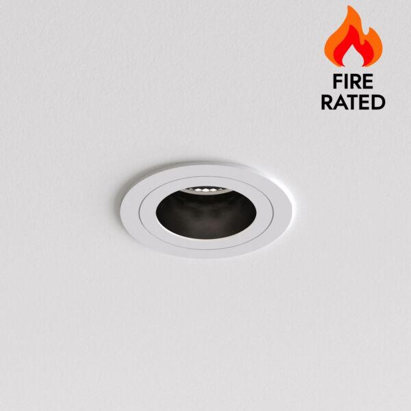 Astro Lighting - Pinhole Slimline Round Fixed 1434001 - IP65 Fire Rated Matt White Downlight/Recessed