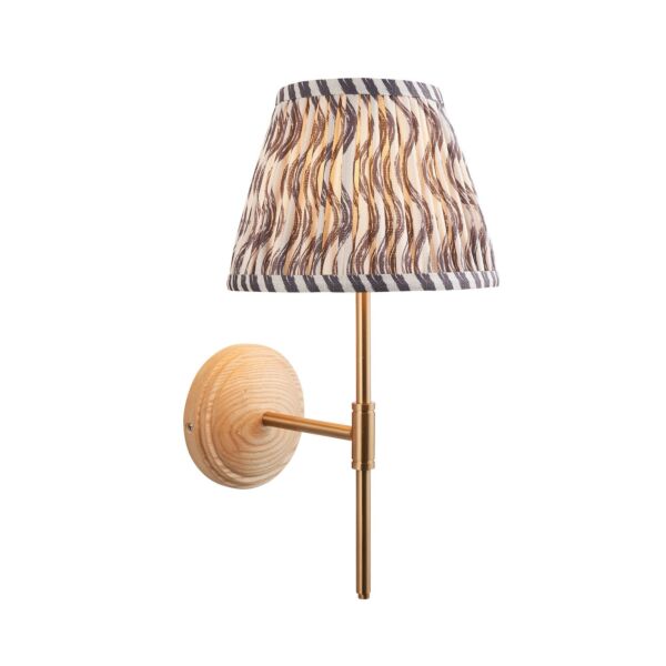 Endon Lighting - Wood T Bar & Ripple 20cm - 116108 - Ash Wood Grey Wall Light