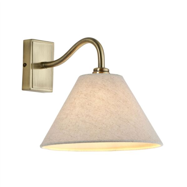 Endon Lighting - Knole - 116911 - Antique Brass Natural Wall Light