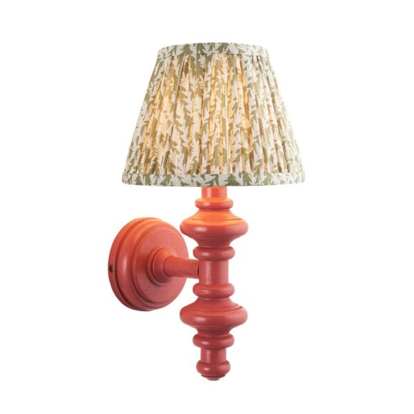 Endon Lighting - Carnaby & Leaf 20cm - 114493 - Pink Green Wall Light