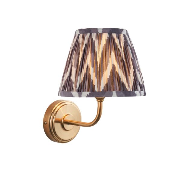 Endon Lighting - Step Arc & Zigzag 20cm - 116043 - Aged Brass Grey Wall Light