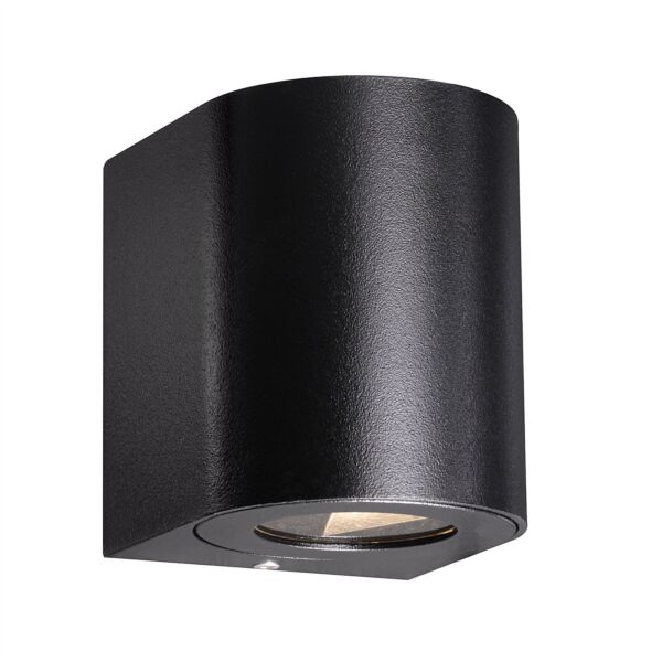 Nordlux - Canto - 49701203 - LED Black Clear Ribbed Glass 2 Light IP44 Outdoor Wall Washer Light