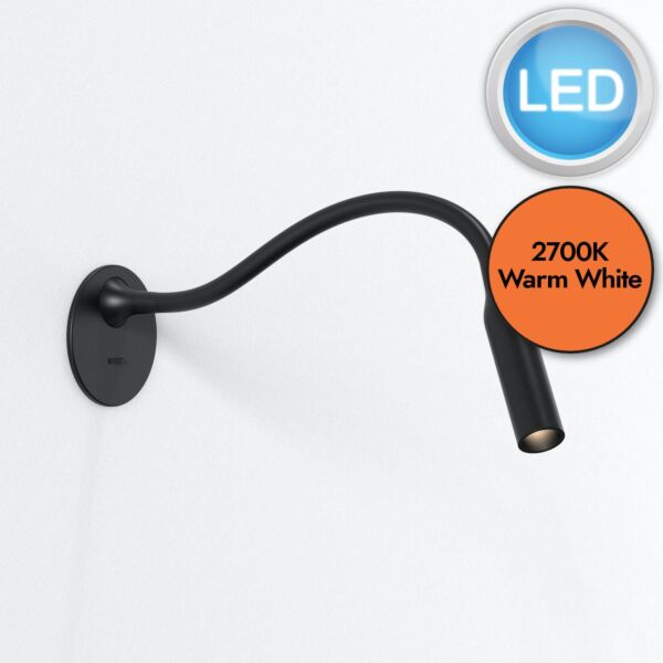 Astro Lighting - Lucca - 1435009 - LED Black Reading Wall Light