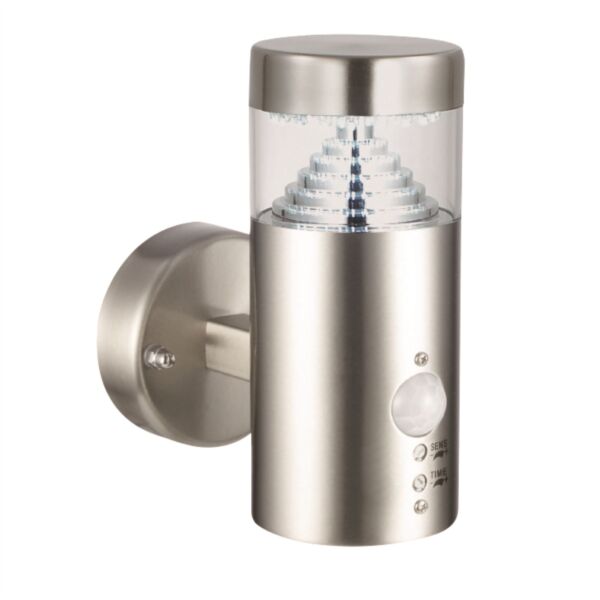 Pyramid - Stainless Steel LED Outdoor Motion Sensor Wall Light