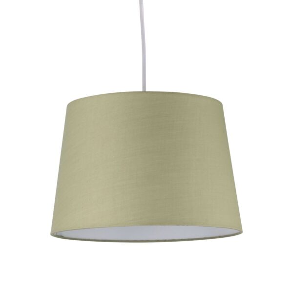 Sage Green Cotton 28cm Taper Cylinder Pendant or Lamp Shade