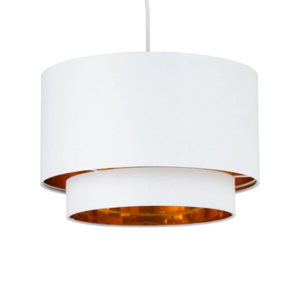 Kozy - White and Gold 30cm Pendant Shade